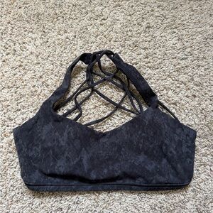 Black Strappy Sports Bra